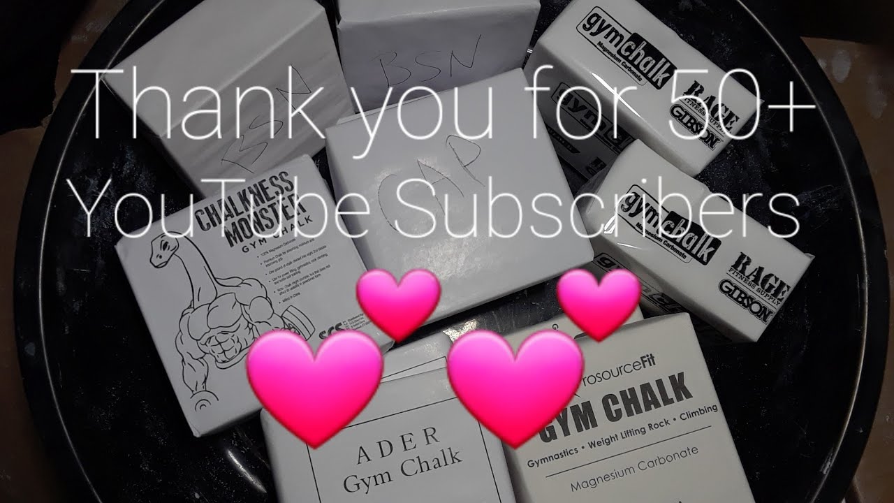 ASMR #7 | 12 Block Gym Chalk Crush | BSN, Ader, Chalkness, CAP, Rage, ProsourceFit