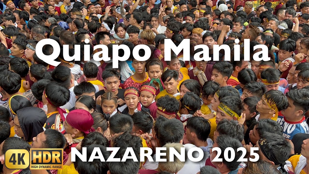 Manila Tour | 4K HDR | Quiapo Fiesta | Nazareno 2025 Traslacion Festival | Philippines