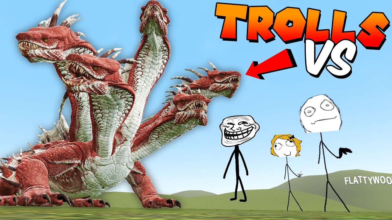 TROLLGE vs GIANT MONSTER BOSSES (Garry's Mod)