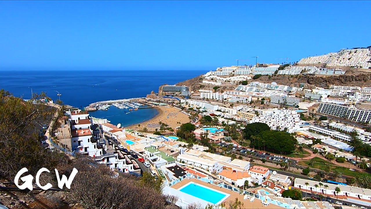 PUERTO RICO Gran Canaria Canary Islands  🔴 Top of Hill to Cala Nova Apartments