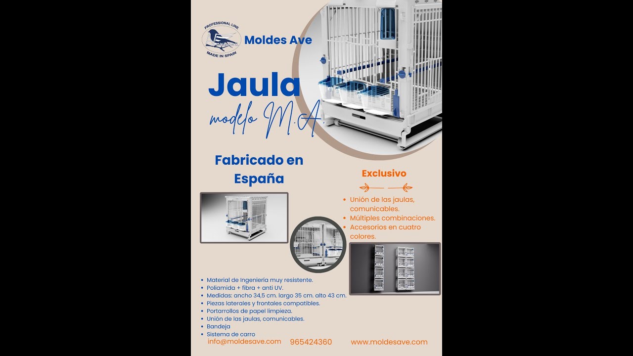Jaula Modelo M.A. de Moldes AVE: La Versatilidad en su Máxima Expresión.
