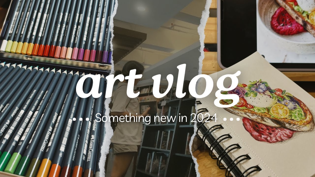 ❀ ART VLOG ❀ Food Illustration• New color pencils! • Sketchbook hunt • Doing more of what I love 🎨