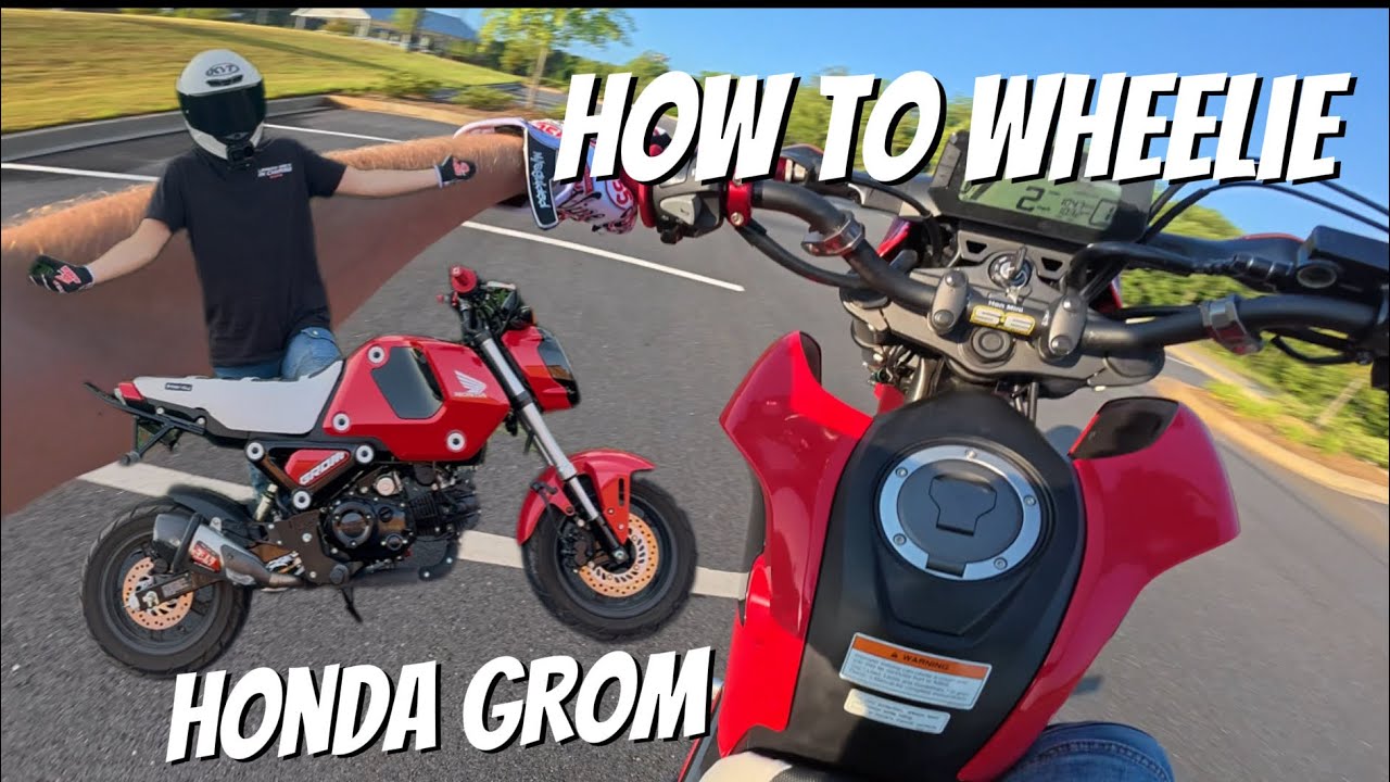 How to wheelie a Honda GROM for beginners!￼