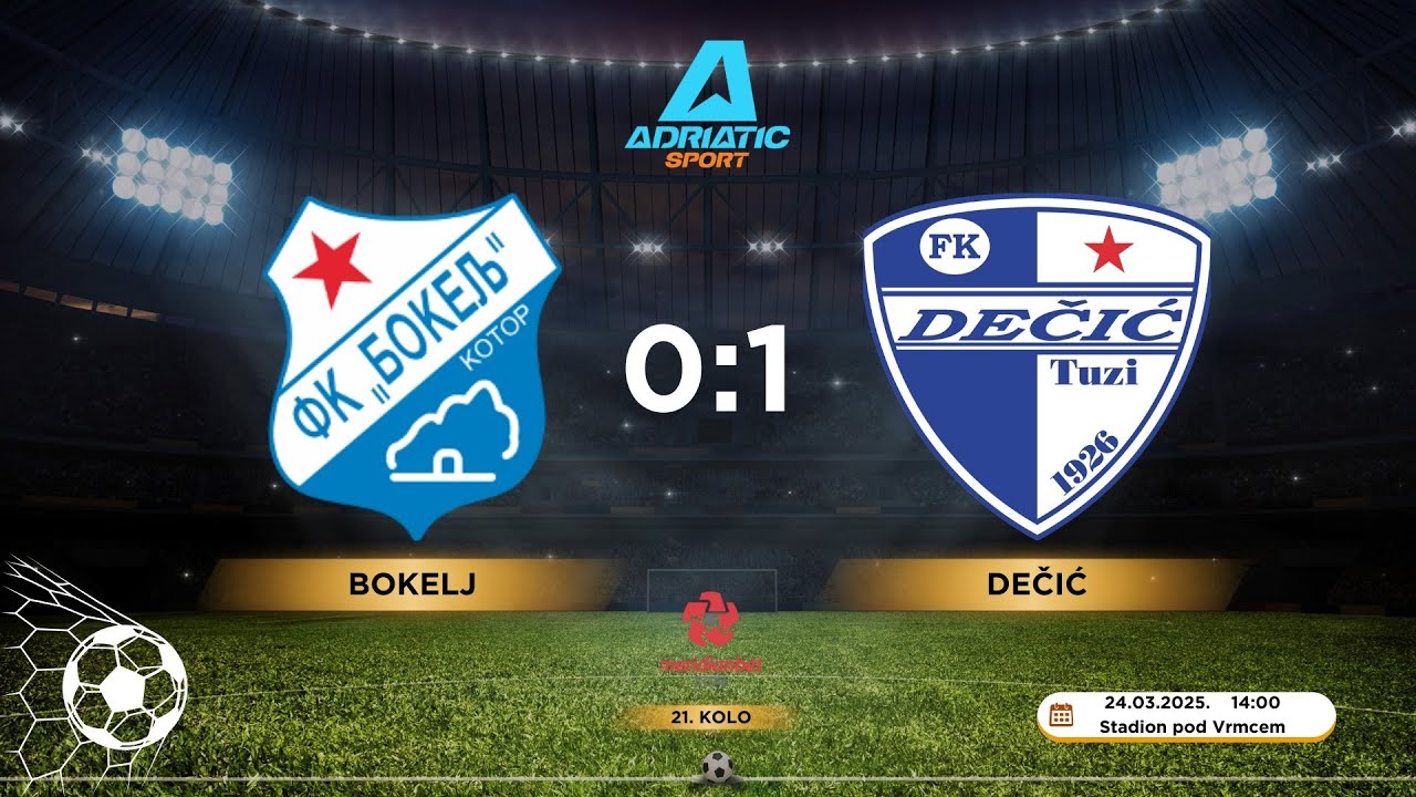 1. CFL | Bokelj 0:1 Dečić | 21. kolo | 24.03.2025. | IZVJEŠTAJ