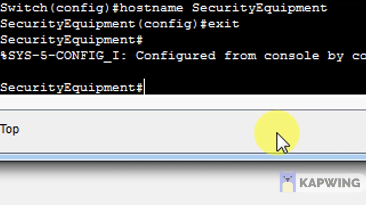HostName & Password on Cisco Packet Tracer