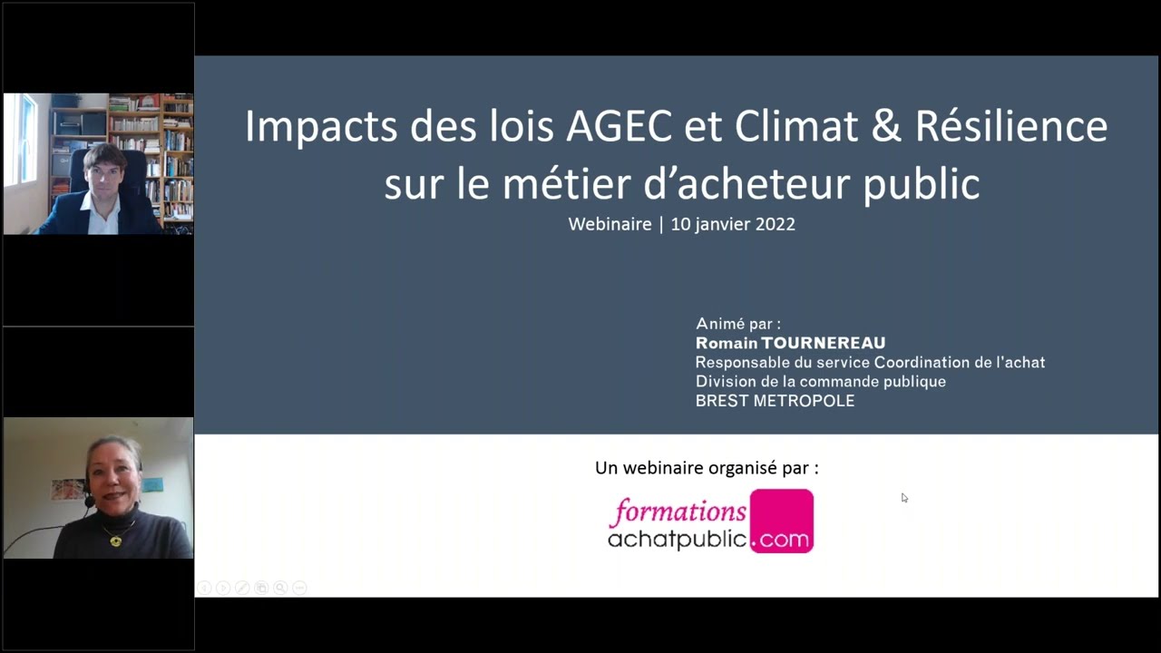 [Webinaire] Impacts des lois AGEC et Climat & Résilience sur le métier de l'acheteur public