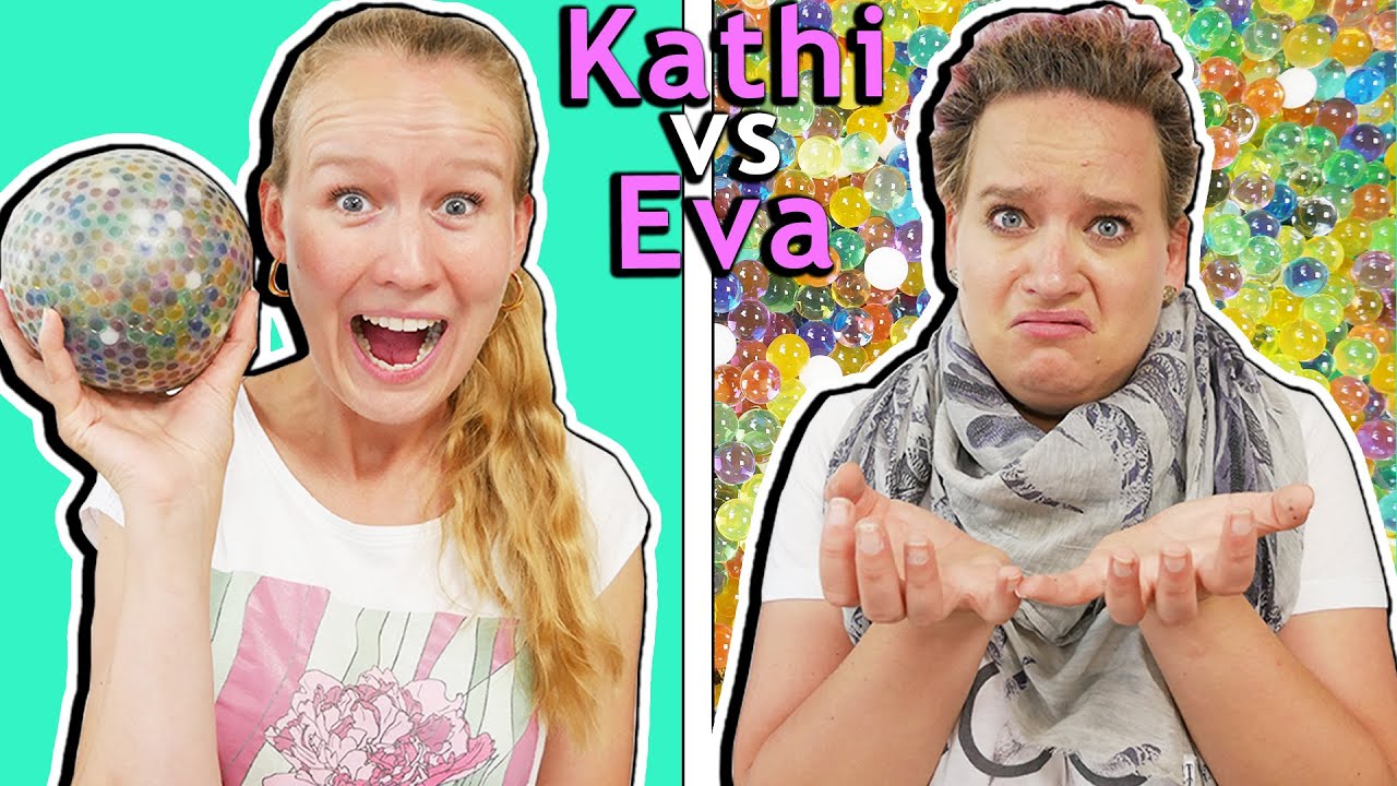 FIDGET TOY CHALLENGE! WER MACHT DEN XXL ANTISTRESSBALL?! EVA vs KATHI
