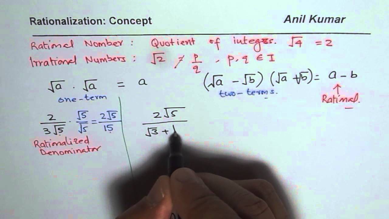 Understand  Concept of Rationalization with Examples