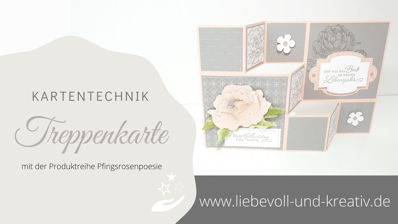Treppenkarte Pfingstrosenpoesie