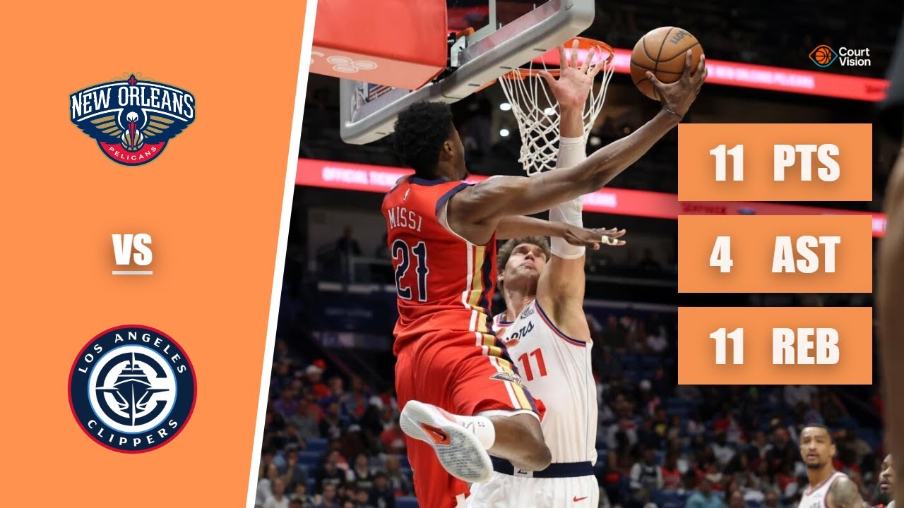 Yves Missi - 11 Points, 11 Rebounds, 4 Assists vs Clippers - 2025-26 Regular Season