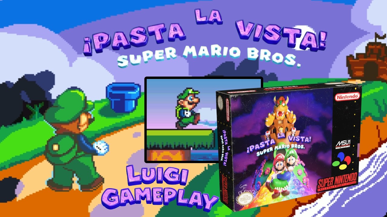 Super Mario Bros: Pasta La Vista! - Luigi Gameplay [SNES]
