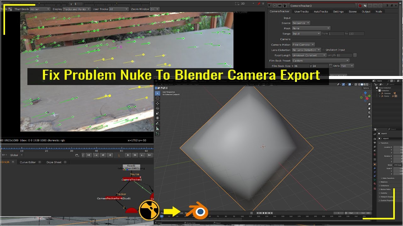 Fix Problem Nuke To Blender Camera Export | Nuke To Blender Camera Export
