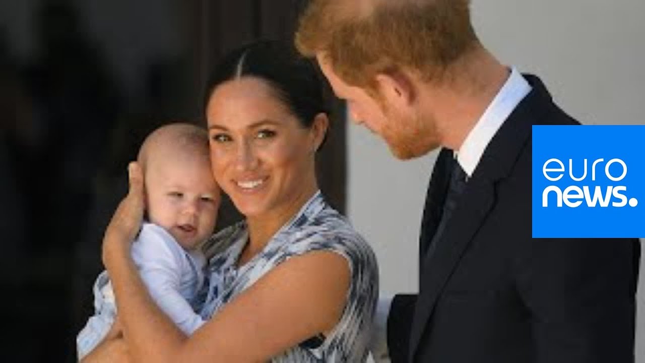 Baby Archie makes first public appearance as royals meet Archbishop Tutu