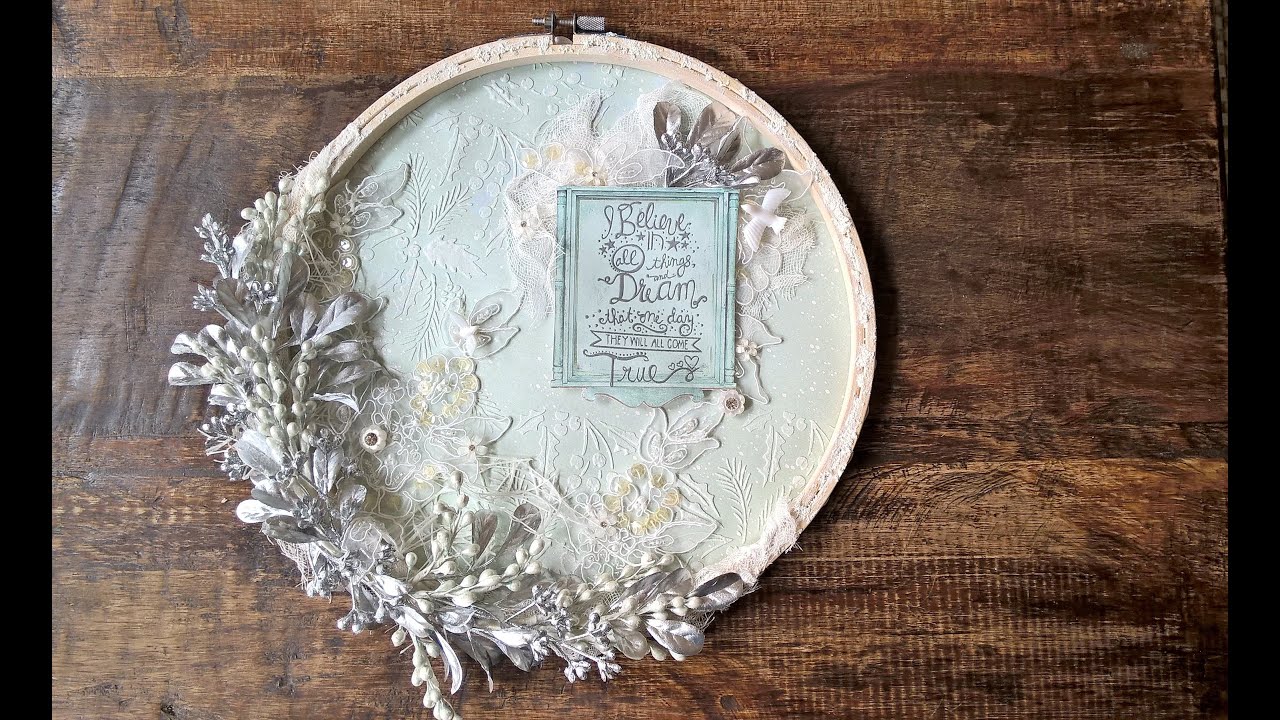 Altered Embroidery Hoops Swap from Marilyn