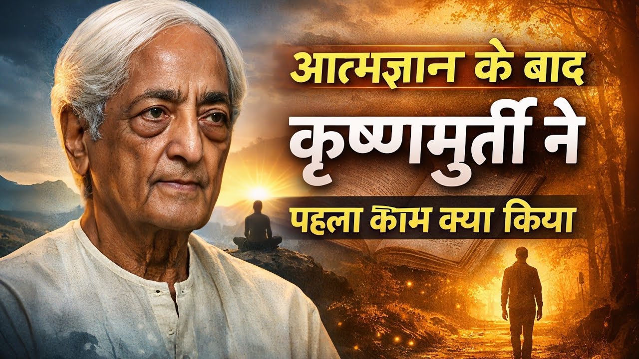 आत्मज्ञान के बाद Krishnamurti ने पहला काम क्या किया | जीवन बदल देने वाली सच्चाई