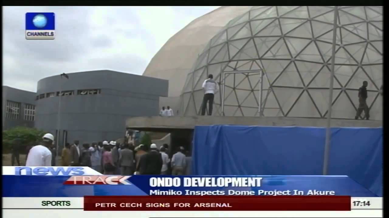 Mimiko Inspects Dome Project In Akure 29/06/15
