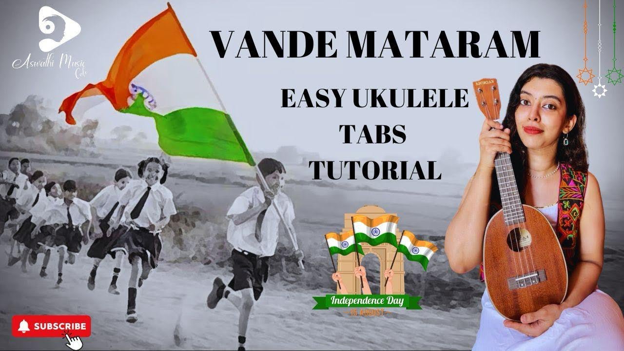 VANDE MATARAM UKULELE TABS TUTORIAL | EASY BEGINNER UKULELE TABS TUTORIALS | ASWATHI MUSIC CAFE