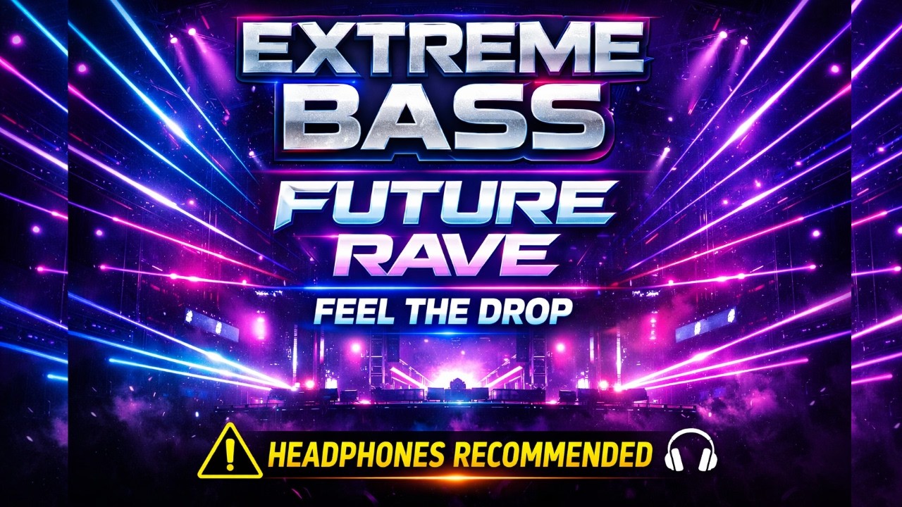 FUTURE RAVE DJ MIX 2026 🔥 Extreme Bass & Festival Lights | EDM Visualizer (No Crowd)