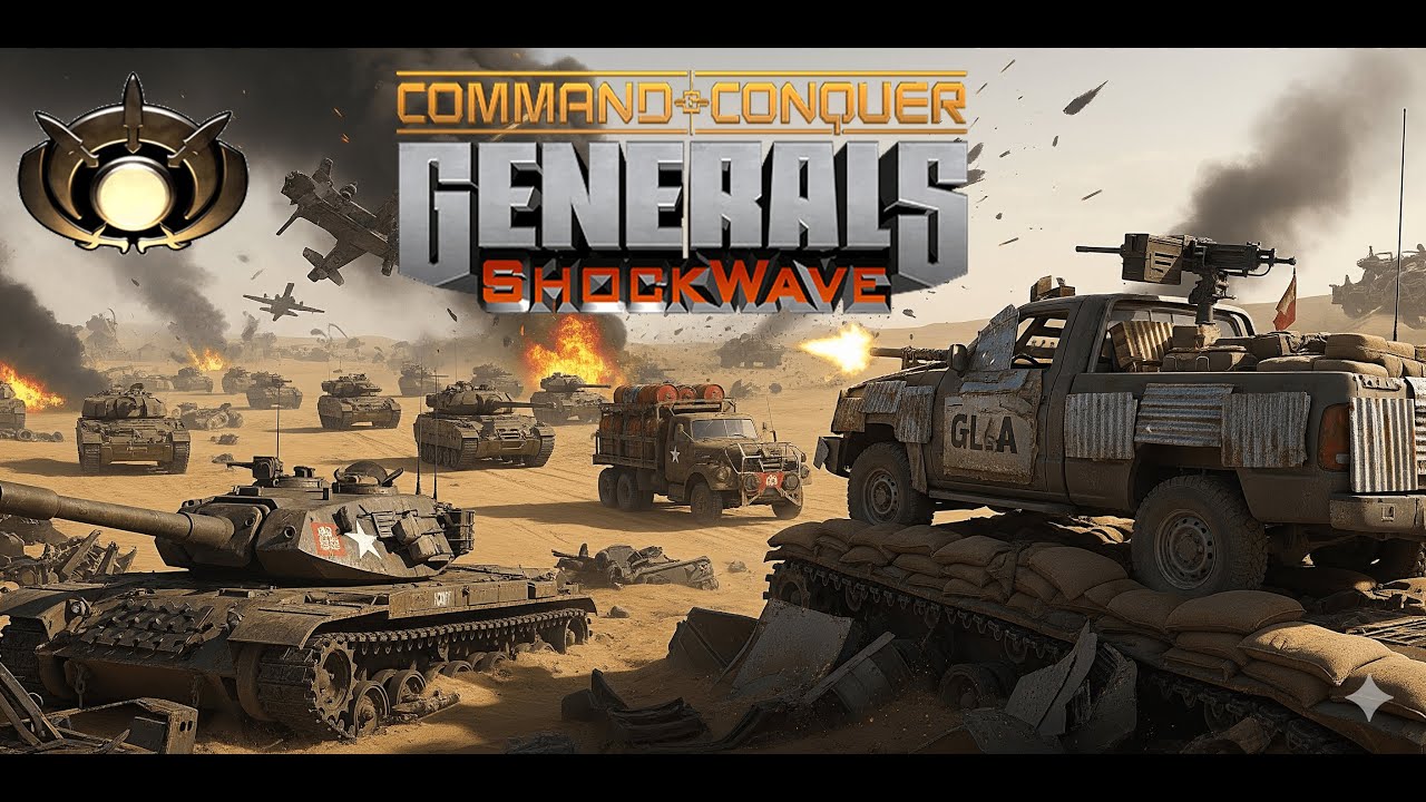 GLA 1 vs 3 China Tank Generals gameplay | mod : ShockWave V1.2