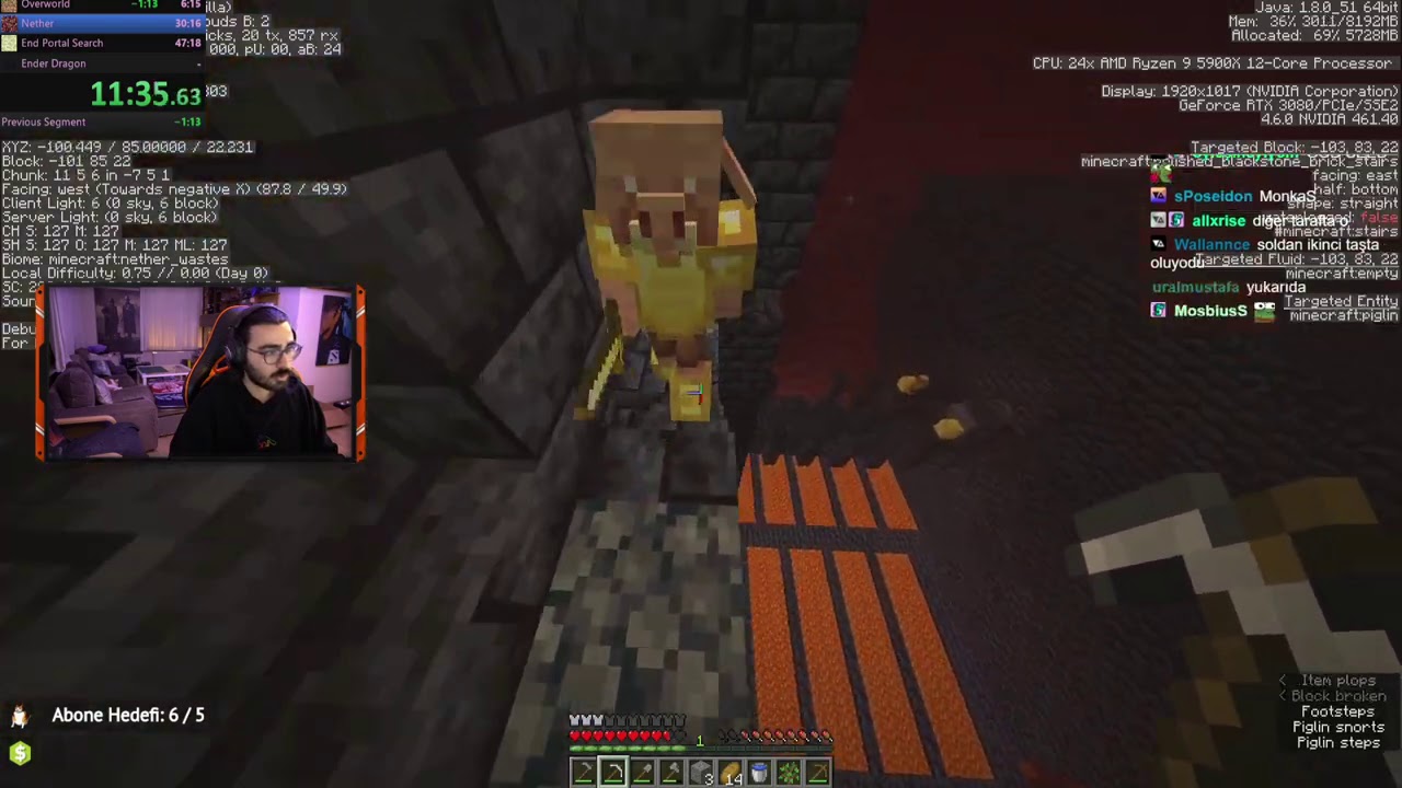 Videoyun-Minecraft(1.16.1) Speedrun Denemeleri#17