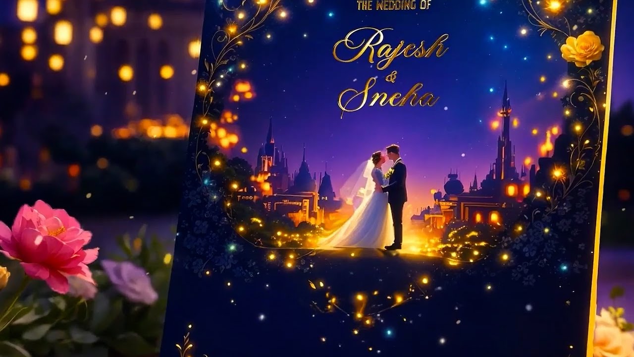 Luxurious Golden 3D Wedding Invitation Slideshow After Effects Project Free Download With Help Video