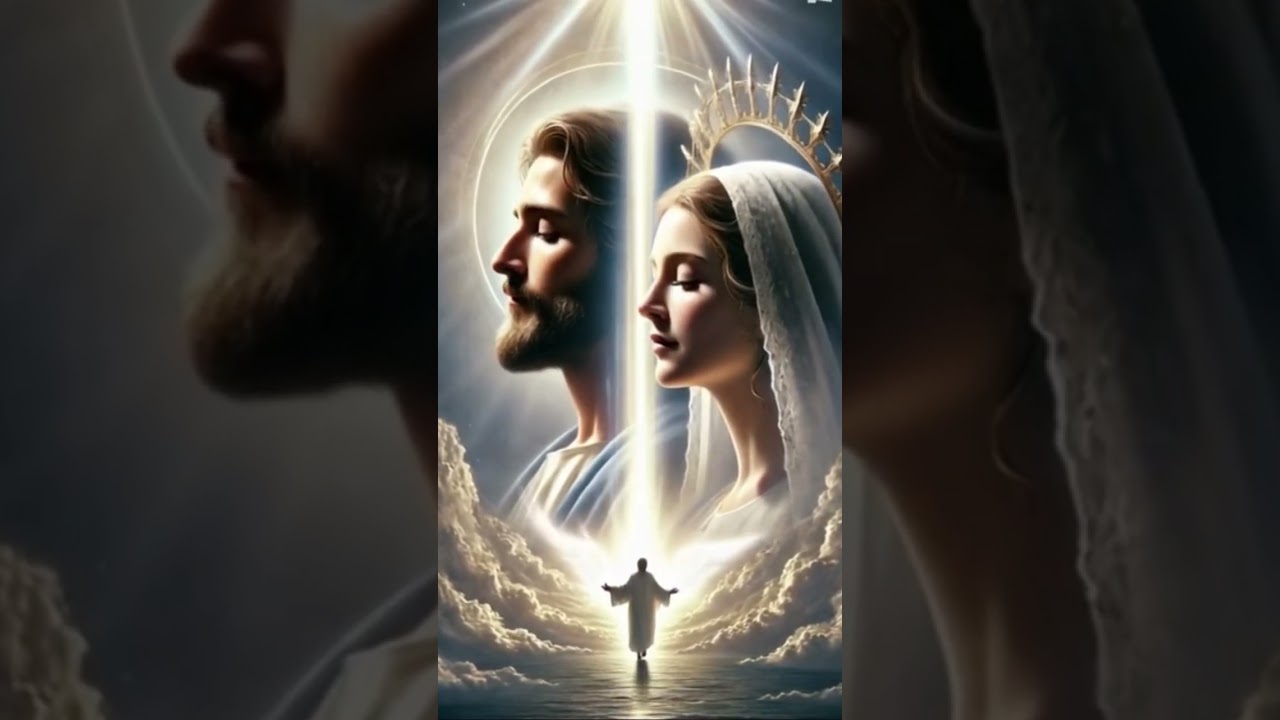 Jesus & Mary Illuminated by Divine Light &ndash; A Heavenly Vision ✨🙏 #jesus #holylight #diaconate #faith
