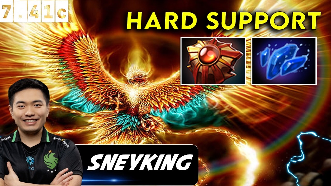 Sneyking Phoenix Hard Support - Dota 2 Patch 7.41c Pro Player Full Gameplay