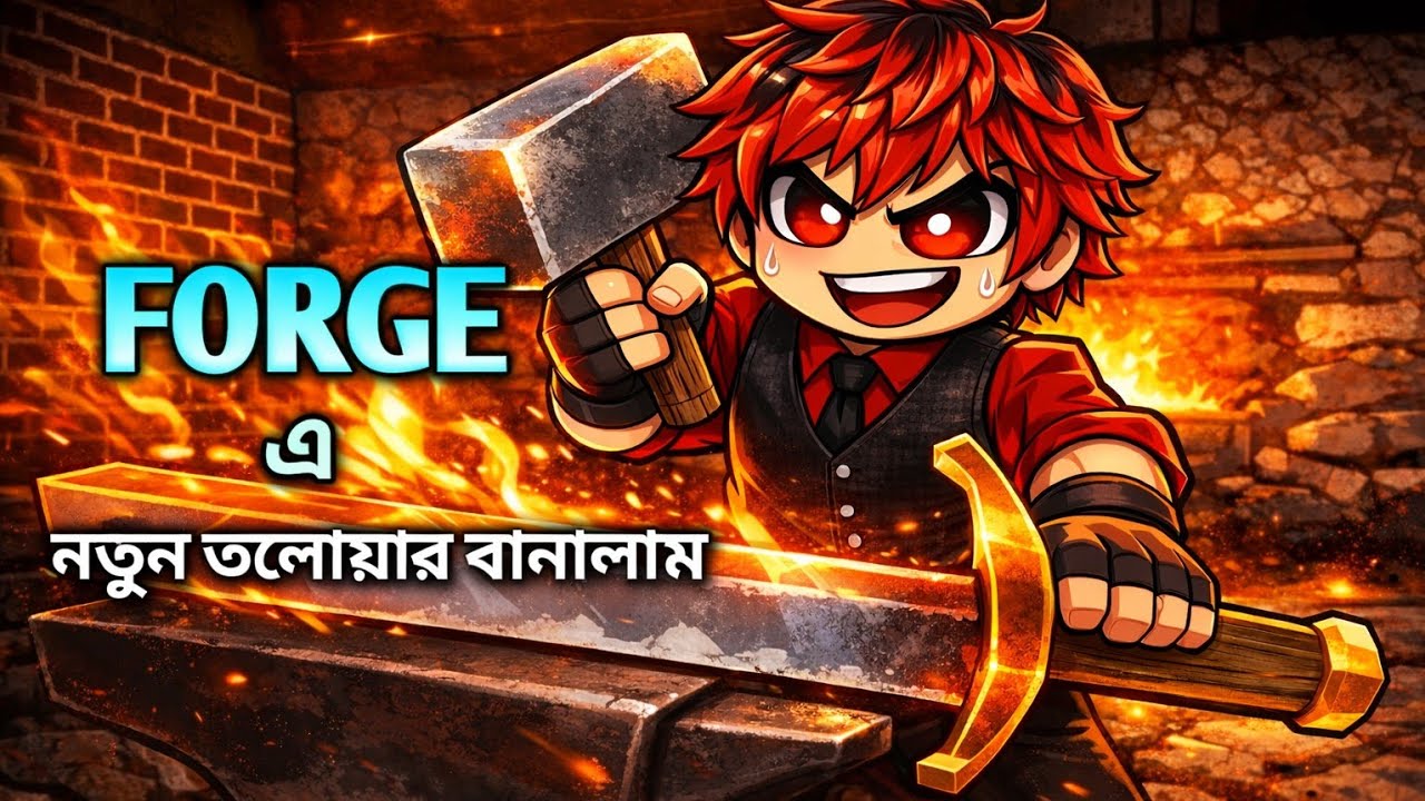 Forge এ নতুন তরোয়াল বানালাম ⚔️😁 | Askhary Gaming | The Forge part 1
