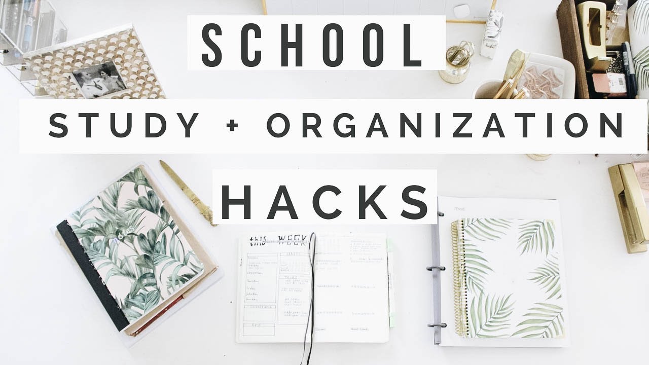 BACK TO SCHOOL ESSENTIALS + LIFE HACKS | ORGANIZATION + STUDY TIPS | FREE PLANNER + GIVEAWAY!