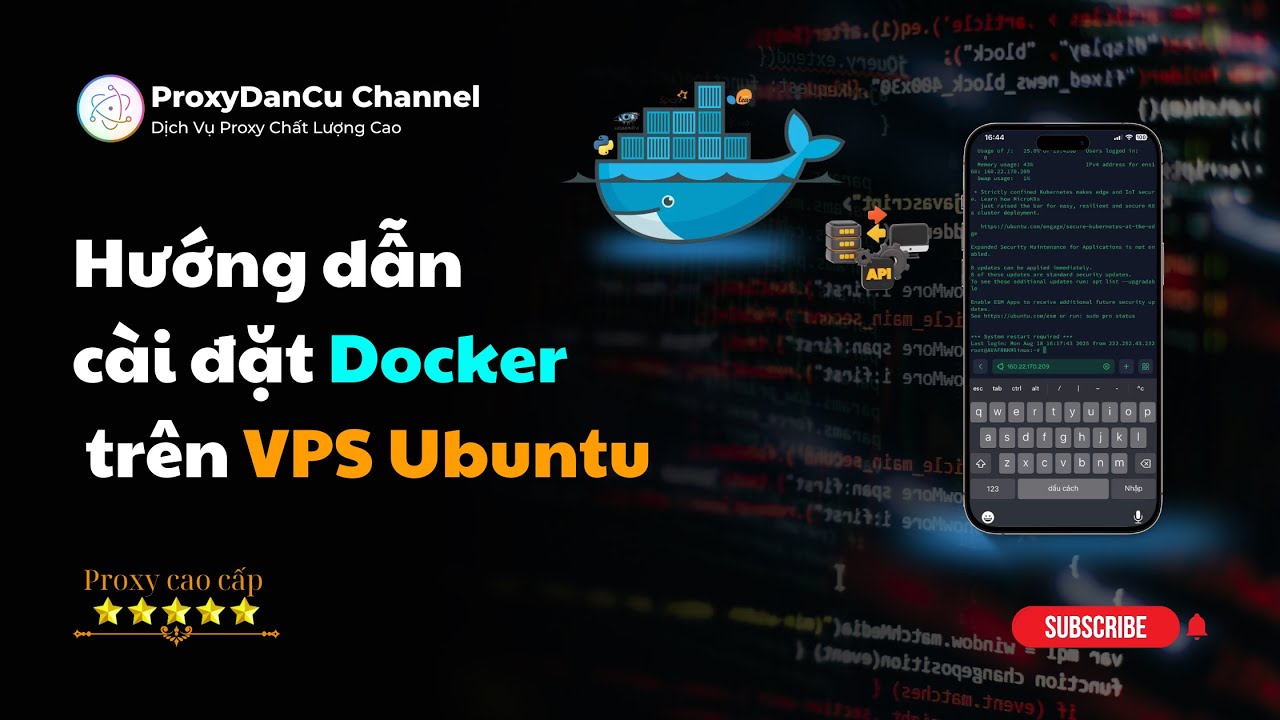 Hướng Dẫn C&agrave;i Đặt Docker Tr&ecirc;n VPS Ubuntu 20.04/22.04/24.04 Chi Tiết Nhất 🚀
