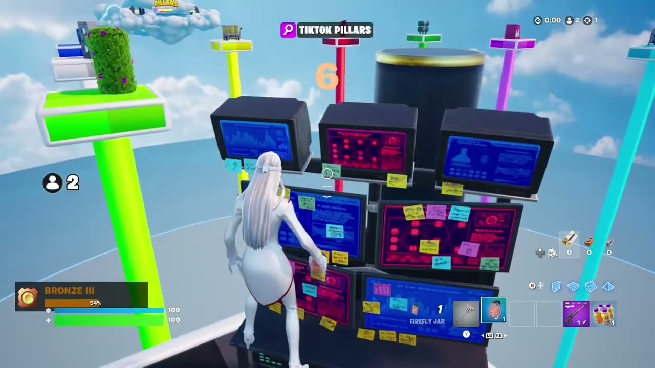 Playing super pillars in Fortnite with my freinds