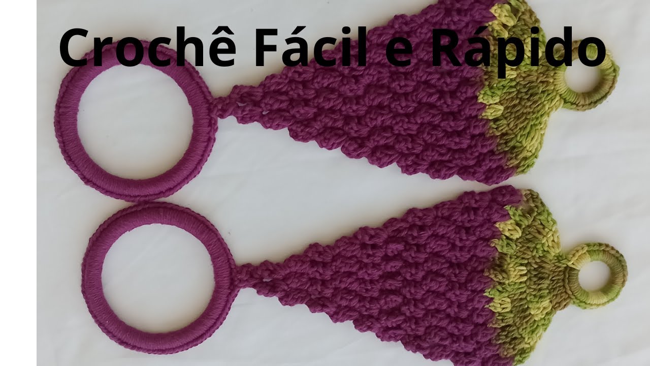 Faça você mesmo porta pano de prato de uva em crochê passo a passo # 6
