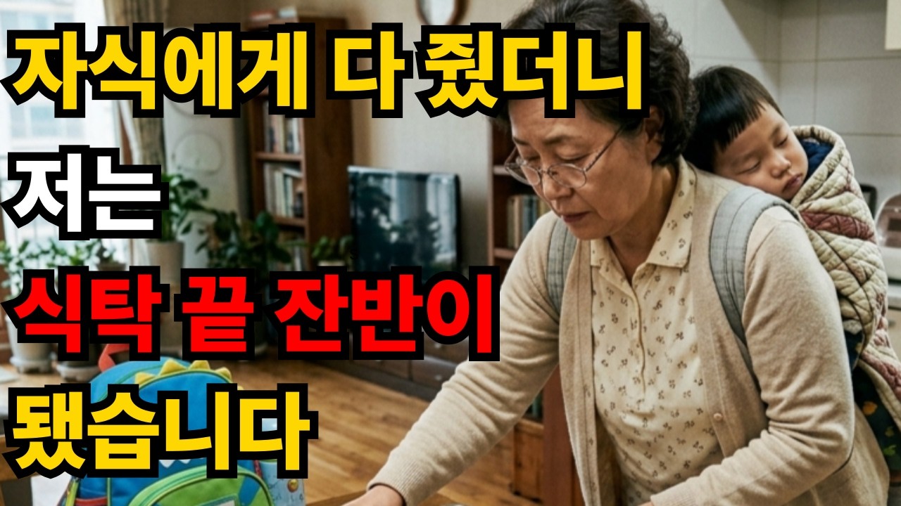 자식에게 다 줬더니, 식탁 끝에 제 밥만 식어 있었습니다