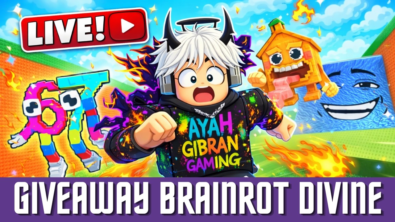 🔴 LIVE | GIVE AWAY BRAINROT AYAH GIBRAN GAMING | #ROBLOX | #99NIGHTINTHEFOREST | #FISHIT | #OBBY |