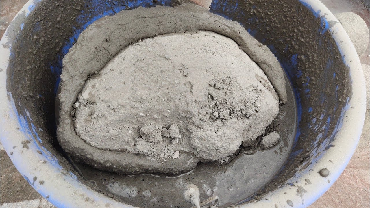 New 💯 satisfying 😴big chunks reform purecement+whiteconcrete  crumbling in Lot's of water 💦💦 asasmr🤤