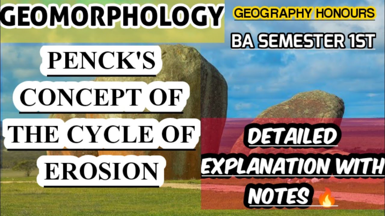 GEOMORPHOLOGY||TOPIC:- PENCK'S CONCEPT OF CYCLE OF EROSION||DETAILED EXPLANATION WITH NOTES