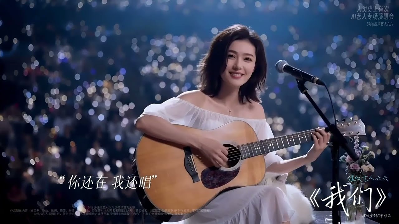 唱出心里话，原创力作《我们》虚拟艺人六六演唱会片段,人类史上首次AI艺人专场演唱会