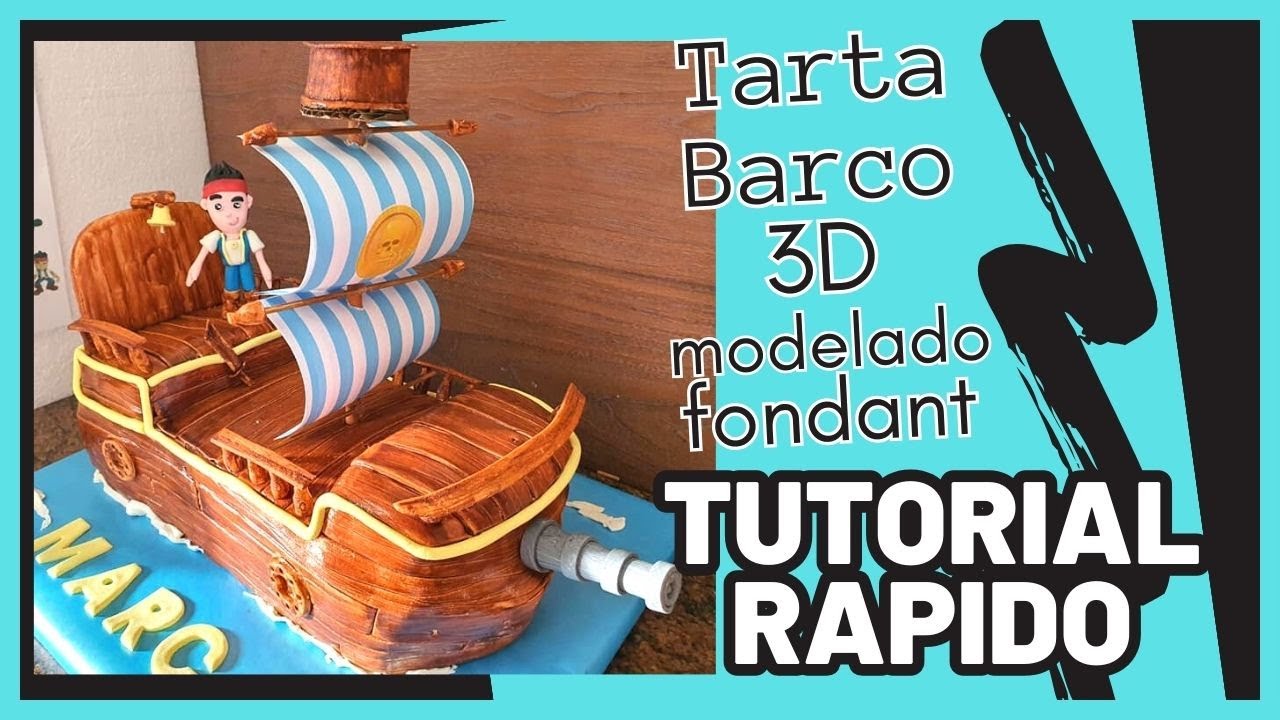 Tarta Barco Pirata de Jake y los Piratas en 3D! | Tutorial Fondant Paso a Paso