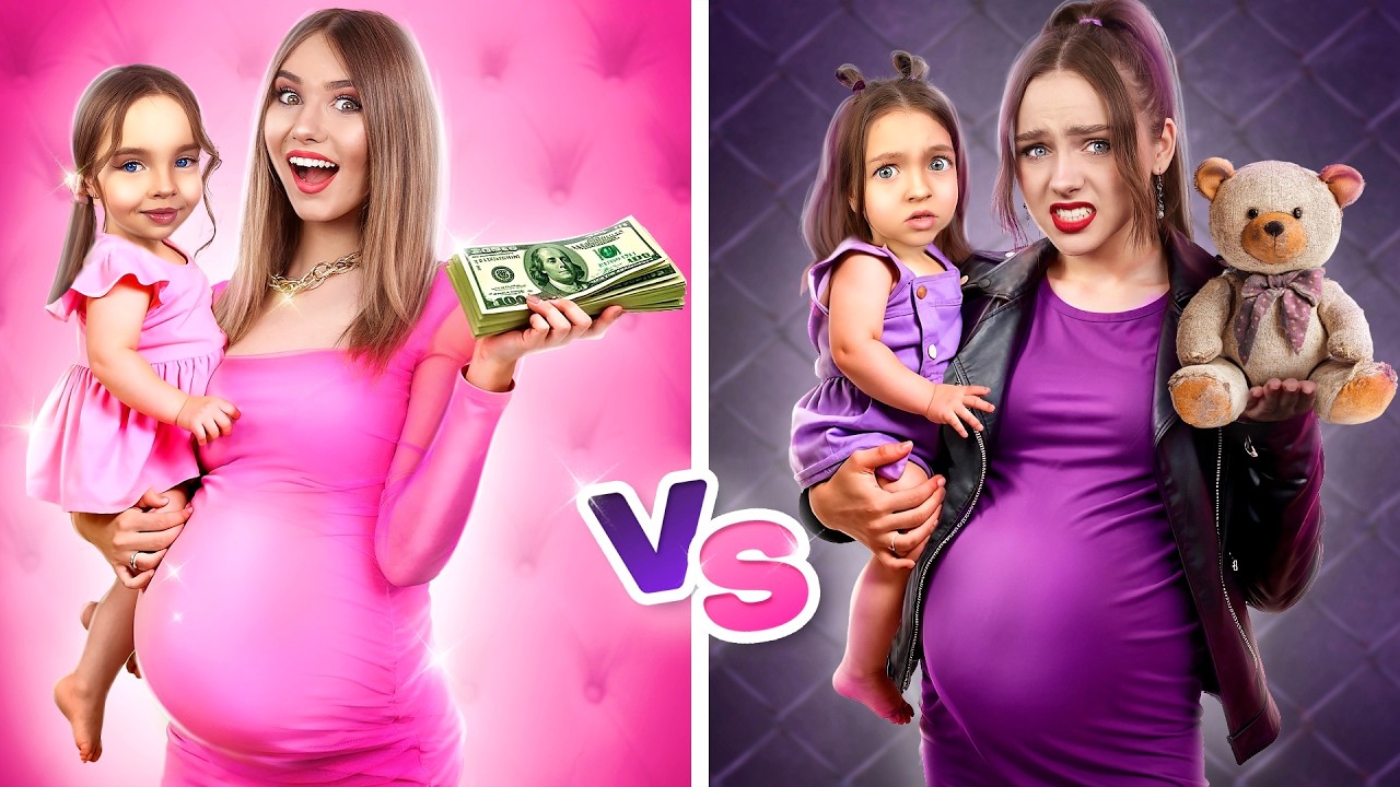 Mamma incinta buona vs cattiva! Una brava ragazza e una ragazzaccia diventano mamme!
