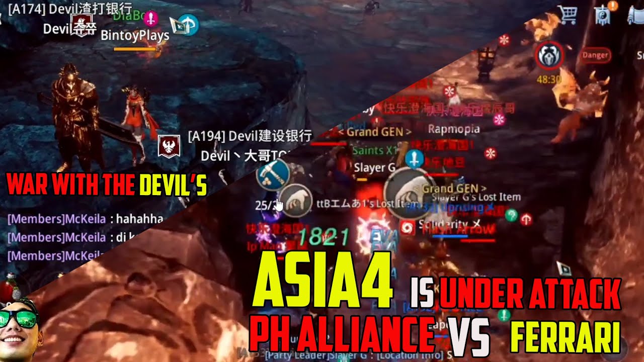 War with the Devil's and Asia4 is Under Attack | PH Alliance VS Ferrari sa Asia 4 |