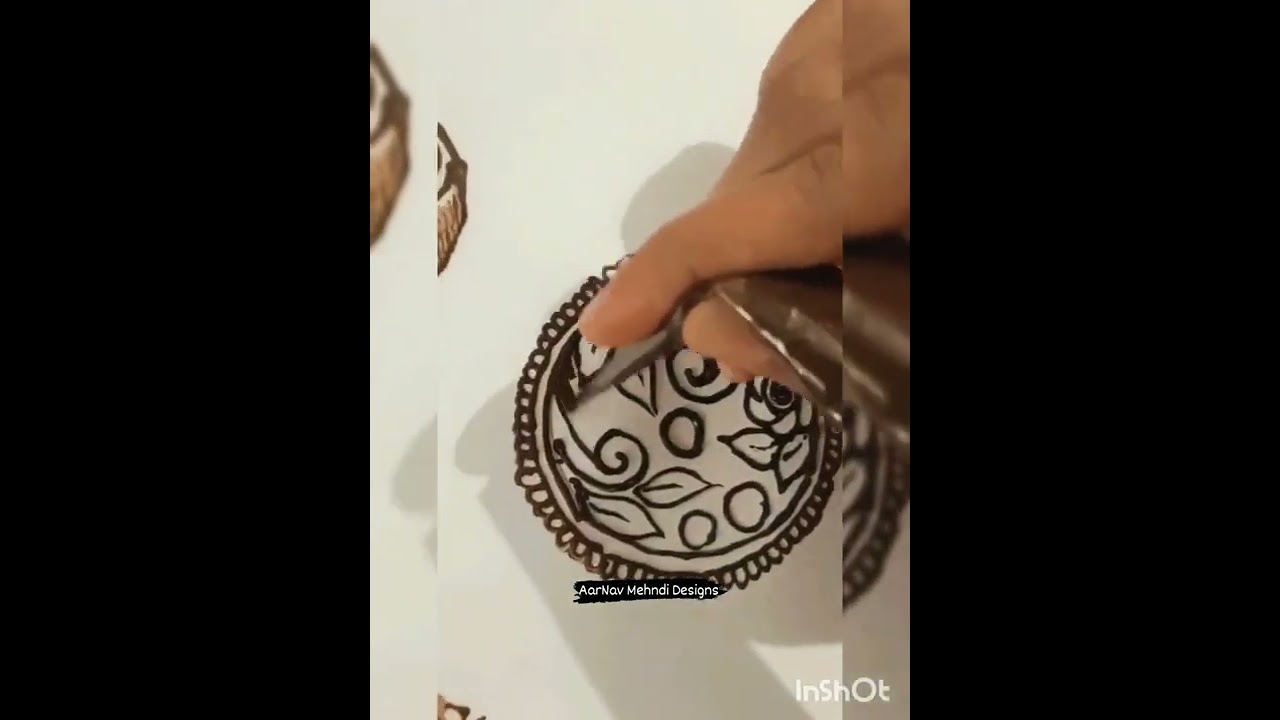 #negative #filling #mehndi #easymehndi #design #beautiful #simple #circle #mehndidesign