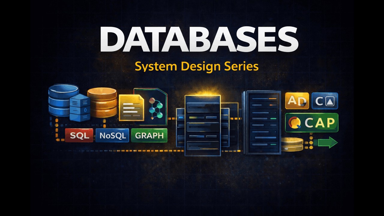 Databases Explained for System Design | SQL, NoSQL, ACID, CAP, Scaling Techniques, Database Types