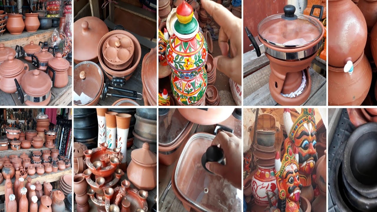 Pondicherry Street side Shop Earthenware..Worldwide wide Shipping/ Description box details