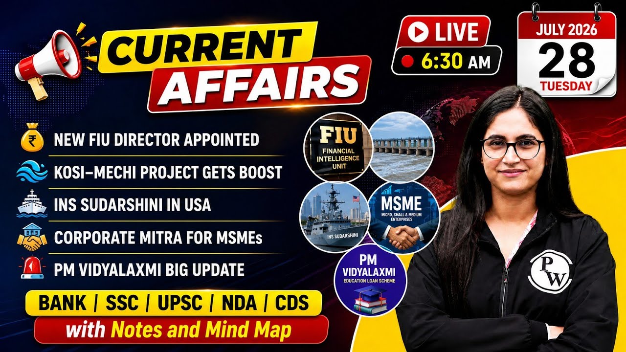 28 July 2026 | Current Affairs Today | Banking Current Affairs 2026 | by Sushmita Ma'am
