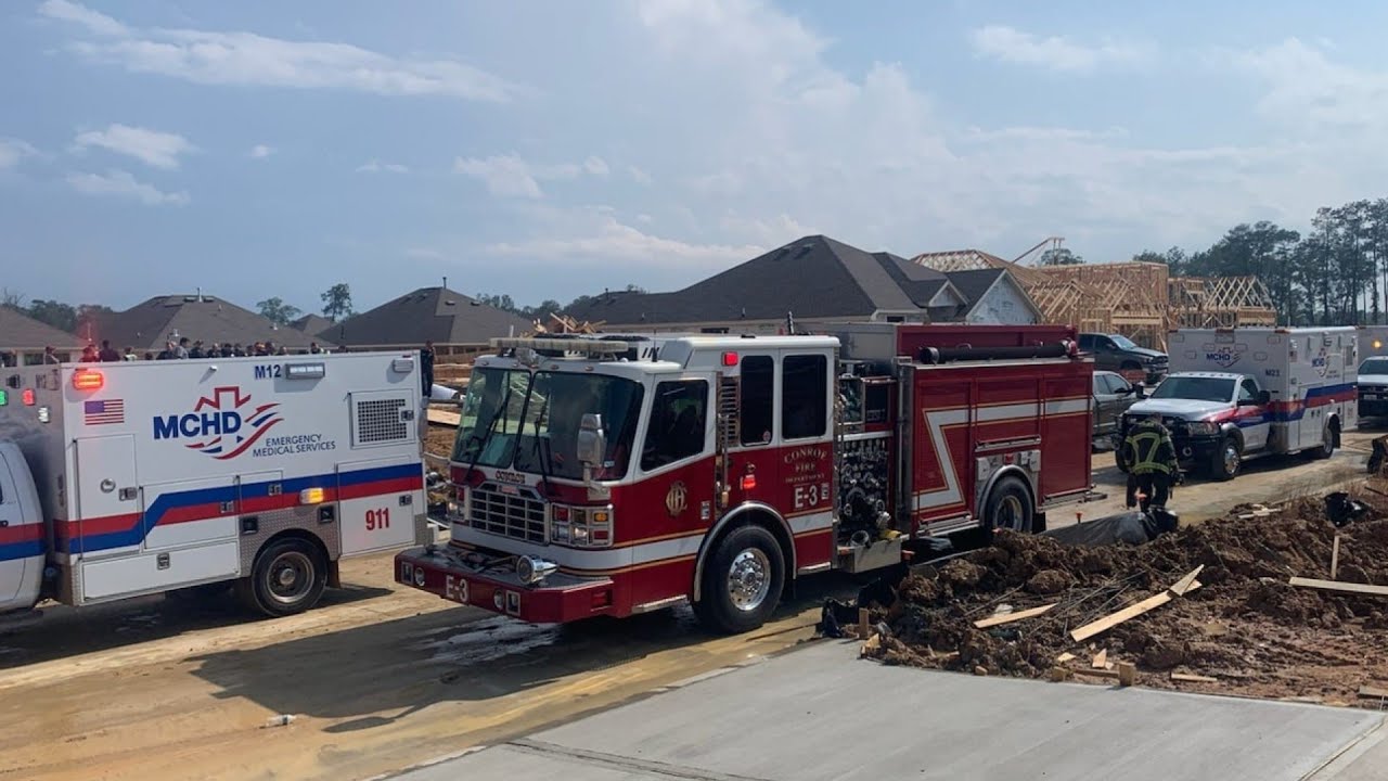 2 dead, 7 injured after house under construction collapses in Conroe subdivision