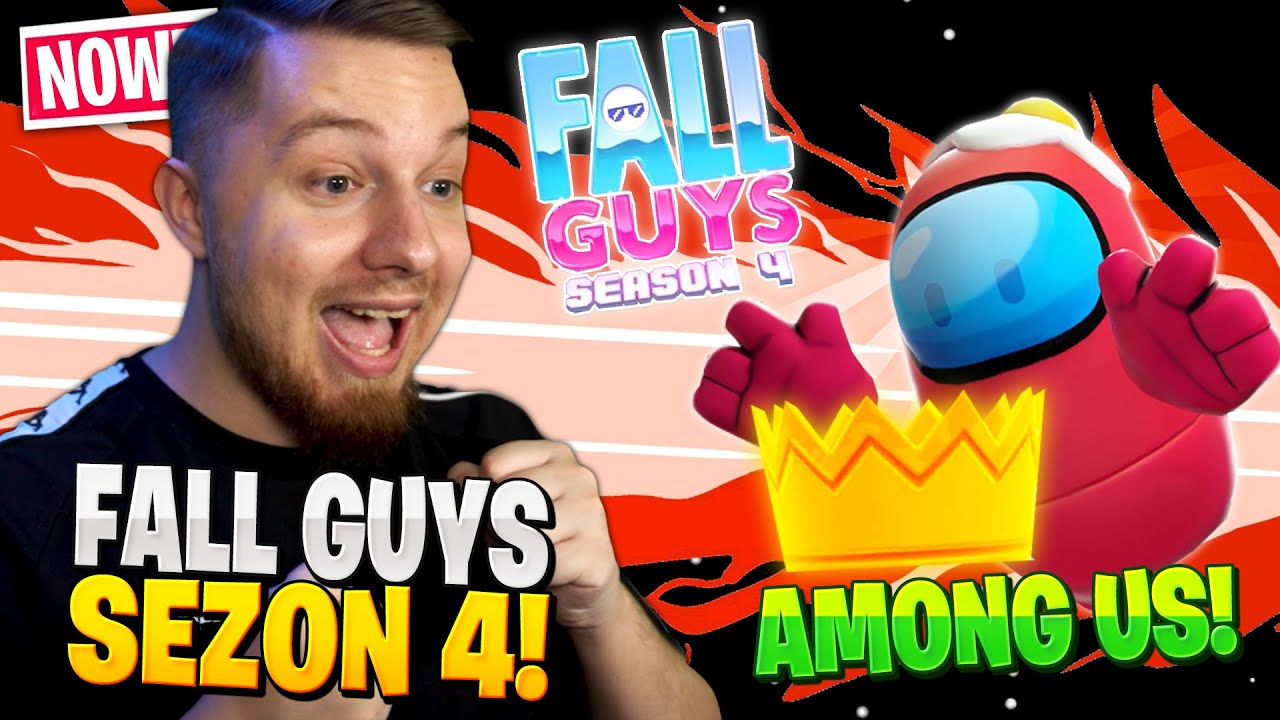 Nowy SEZON 4 i skiny AMONG US w Fall Guys ... (jest SUPER!)