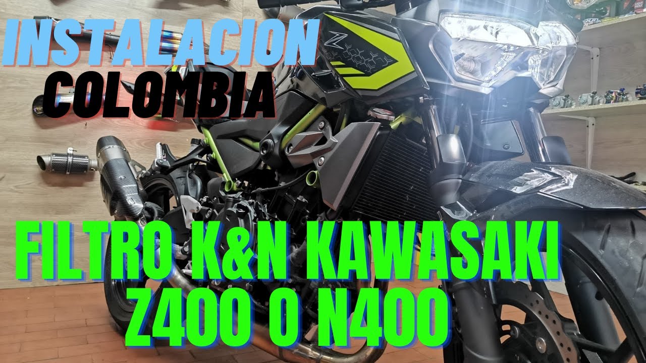 FILTRO DE AIRE K&N KAWASAKI Z400 O N400 (instalacion)