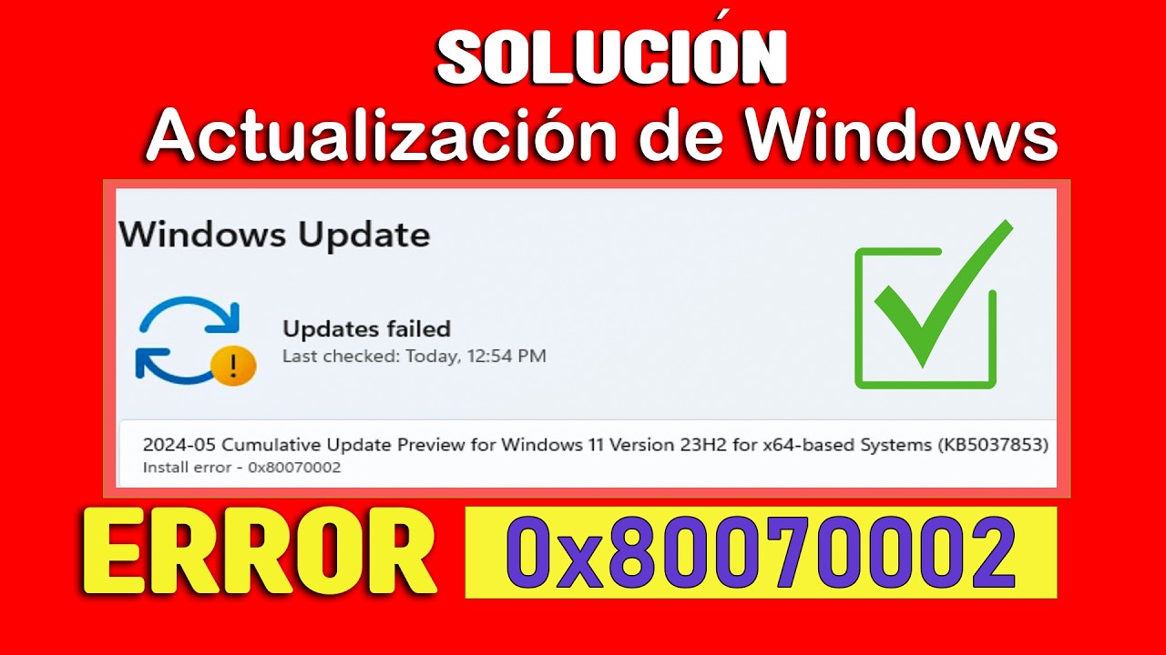 Error 0x80070002- SOLUCIONADO- REPARA el ERROR en Windows 10 y Windows 11 |2024-2025-2026
