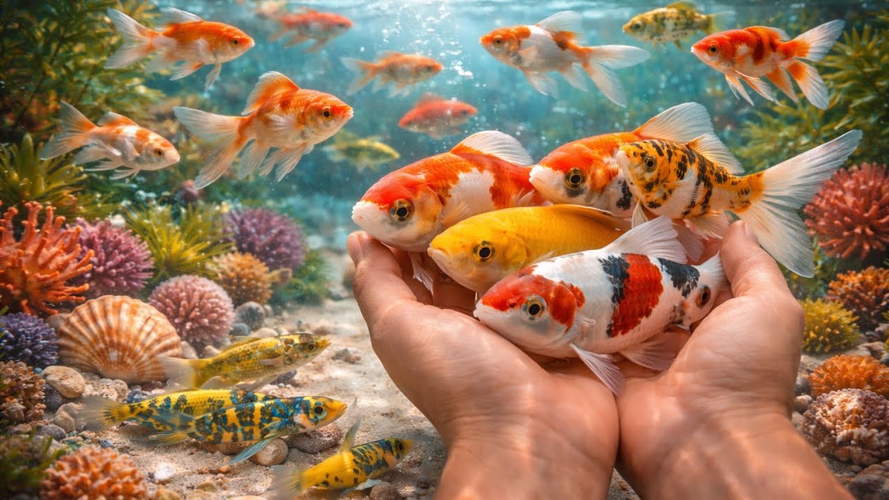 So Fun! Catching Stunning Colorful Fish in an Egg Tray