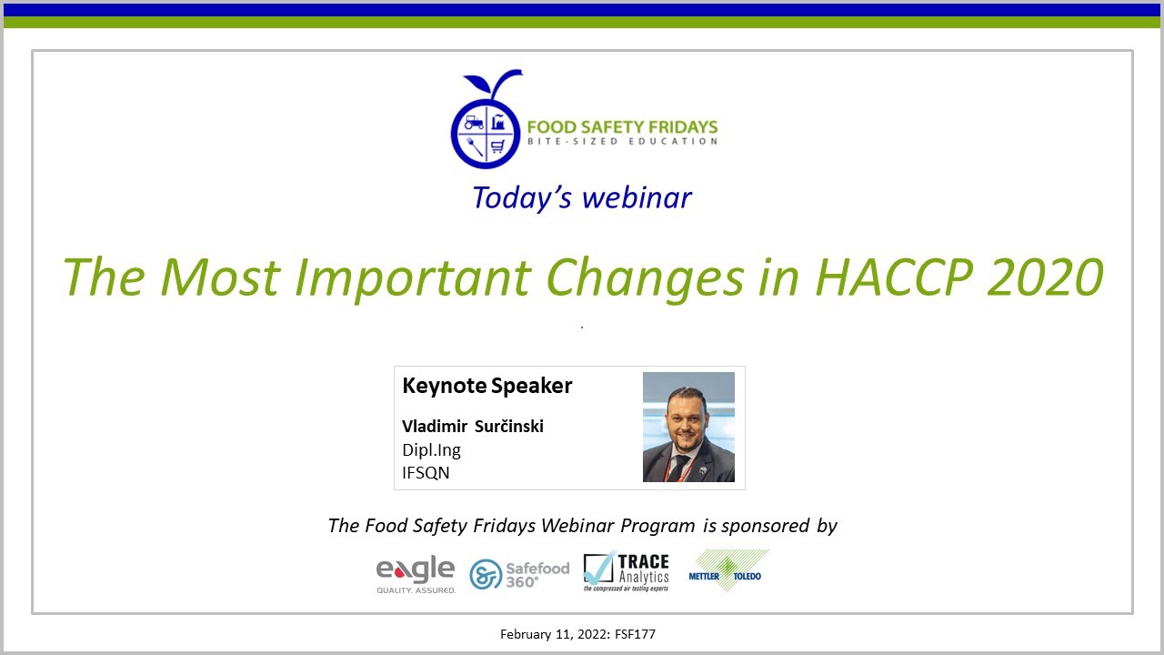 The Most Important Changes in HACCP 2020
